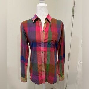 Theory plaid button up
